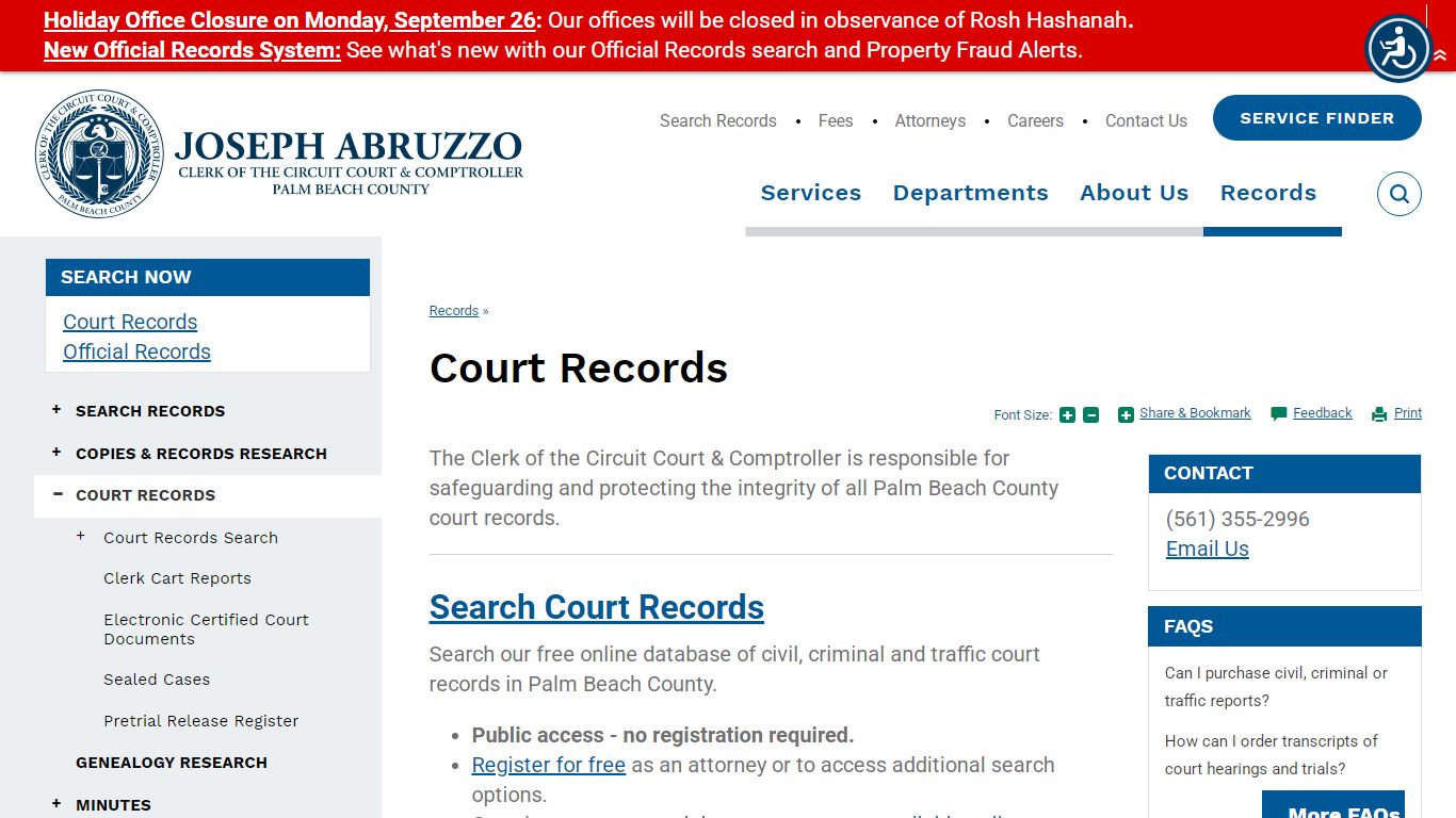 Court Records | Clerk of the Circuit Court & Comptroller, Palm Beach County